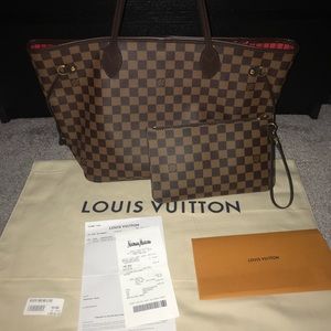Louis Vuitton Damier Ebene Neverfull MM purse